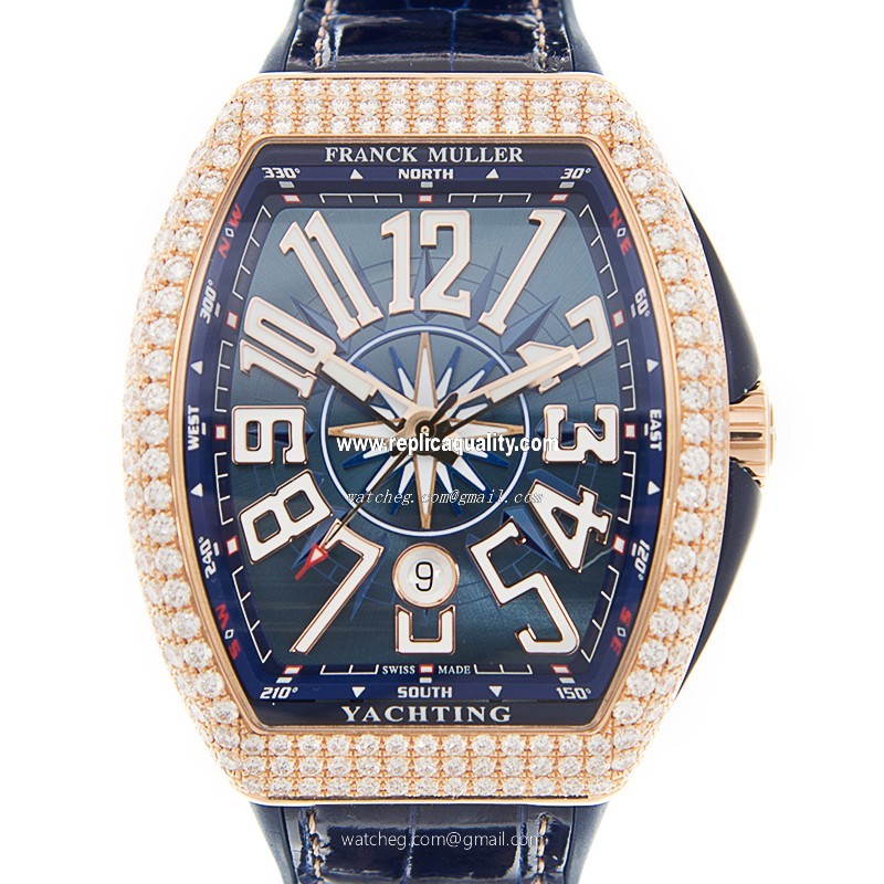 Franck Muller VANGUARD V 45 SC DT D YACHTING (5N) Automatic 18kt Rose Gold Blue 