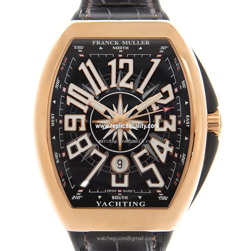 Franck Muller VANGUARD V 45 SC DT YACHTING (5N.BL) Automatic 18kt Rose Gold Black