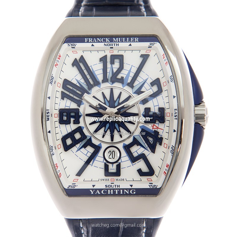Franck Muller VANGUARD V 45 SC DT YACHTING (AC.BL) - WHITE Automatic Stainless Steel White