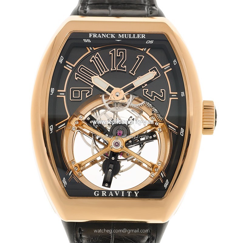Franck Muller GRAVITY V 45 T GRAVITY CS (5N.NR) Manual Wind 18kt Rose Gold Transparent