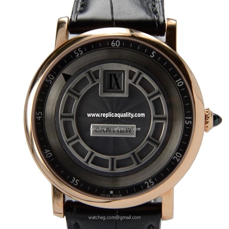 Cartier ROTONDE DE CARTIER W1553751 Manual Wind 18kt Rose Gold Dark grey