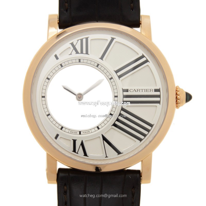 Cartier ROTONDE DE CARTIER W1556223 Manual Wind 18kt Rose Gold Silver