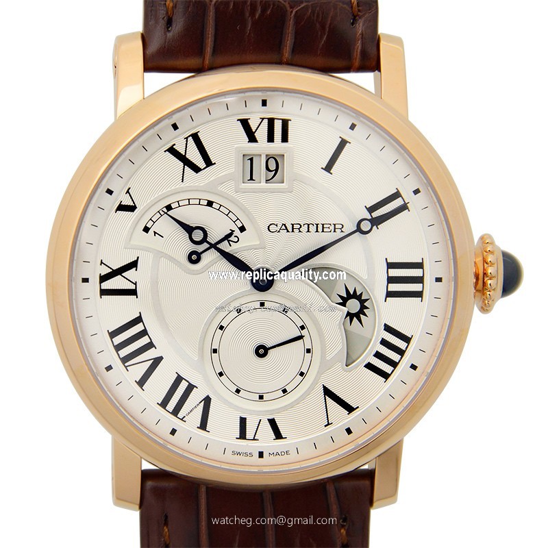 Cartier ROTONDE DE CARTIER W1556240 Automatic 18kt Rose Gold Silver