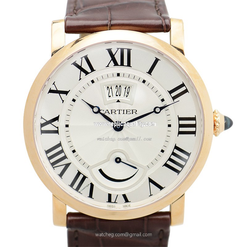 Cartier ROTONDE DE CARTIER W1556252 Manual Wind 18kt Rose Gold Silvery & White