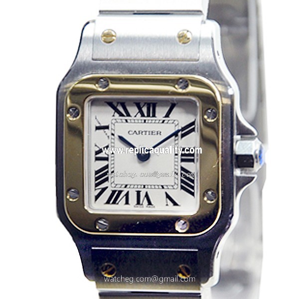 Cartier SANTOS W20012C4 Quartz 18kt Gold & Steel White