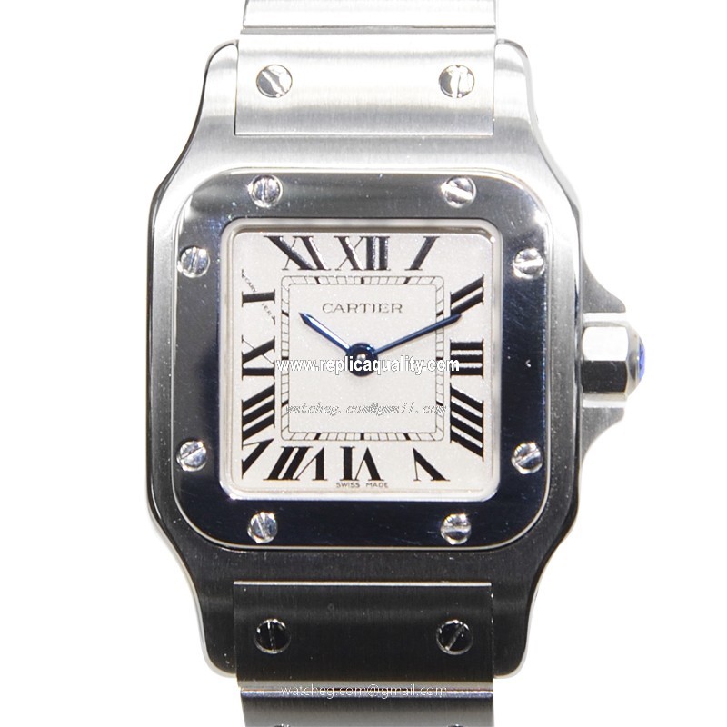 Cartier SANTOS W20056D6 Quartz Stainless Steel Silvery & White