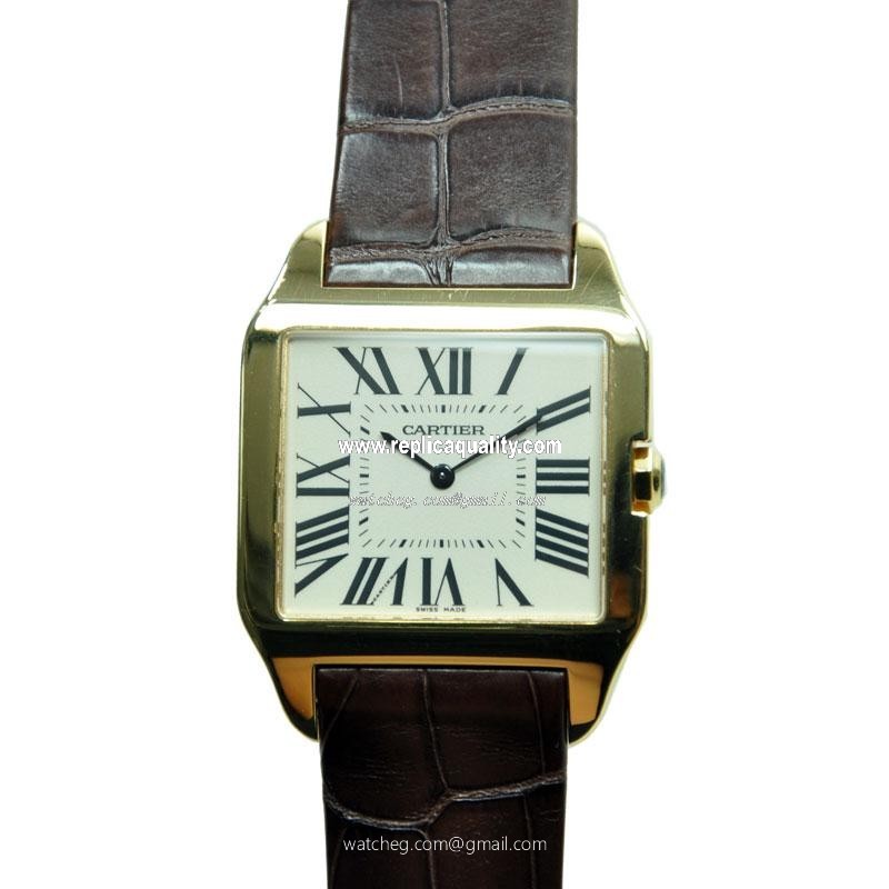 Cartier SANTOS W2008751 Automatic 18kt Yellow Gold Silver