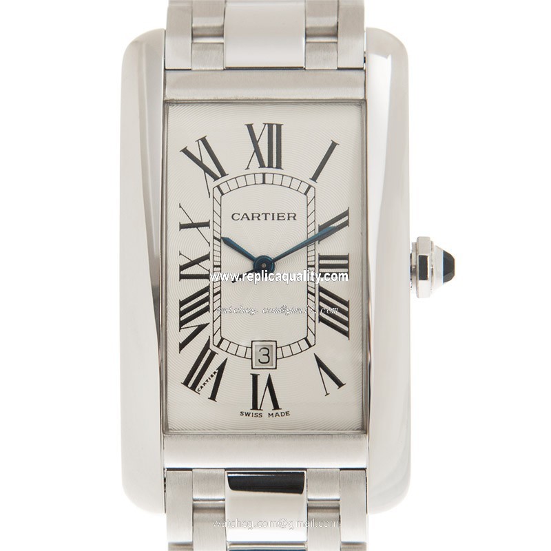 Cartier TANK W26055L1 Automatic 18kt White Gold White