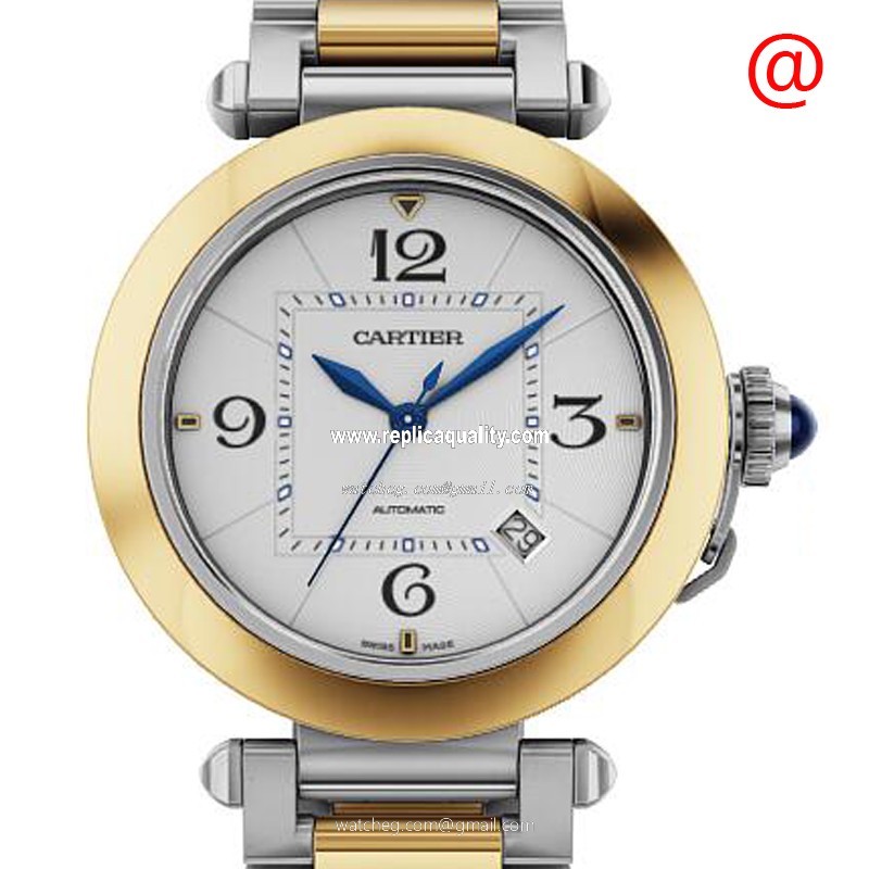 Cartier PASHA DE CARTIER W2PA0009 Automatic 18kt Gold & Steel Silver