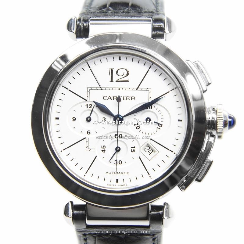 Cartier PASHA DE CARTIER W3108555 Automatic Stainless Steel Silvery & White