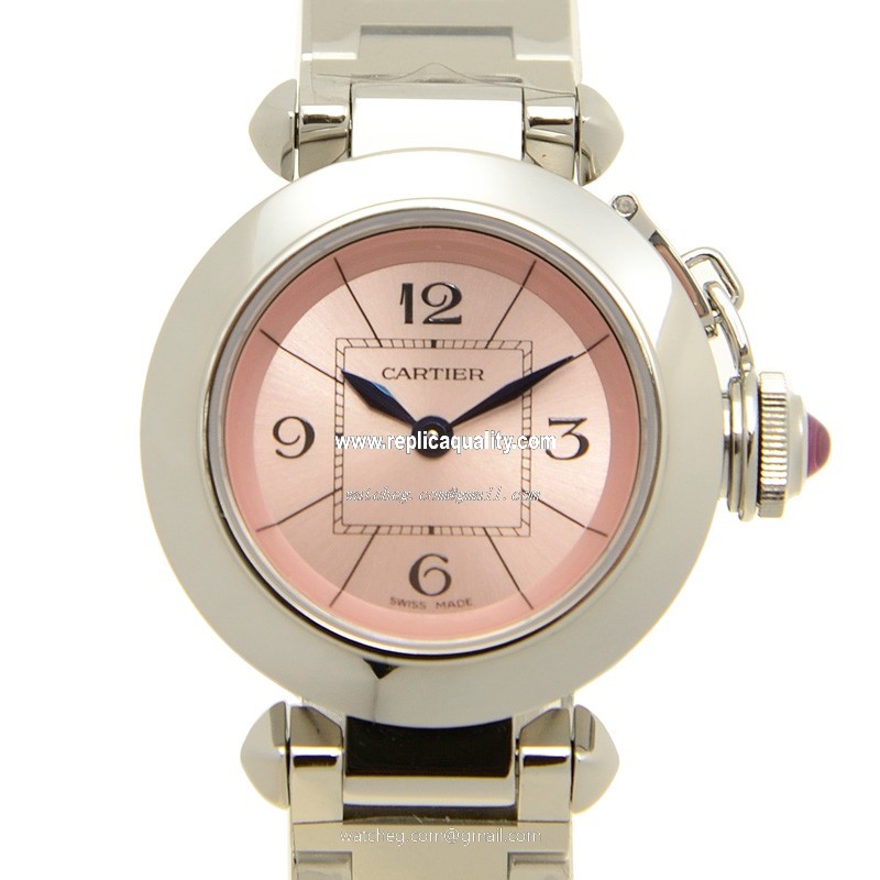Cartier PASHA DE CARTIER W3140008 Quartz Stainless Steel Pink