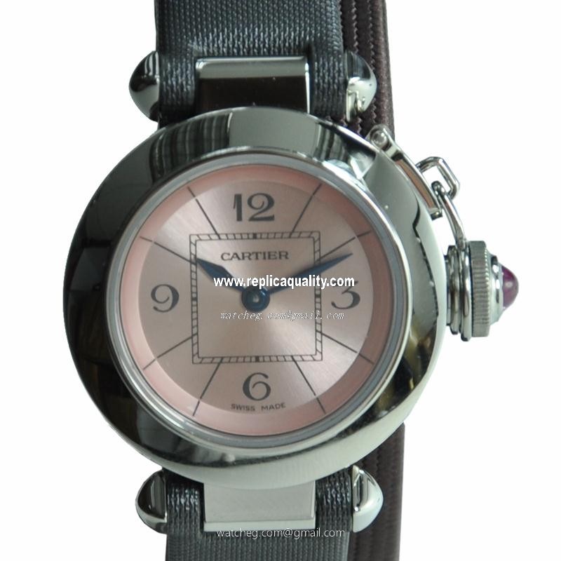 Cartier PASHA DE CARTIER W3140026 Quartz Stainless Steel Pink