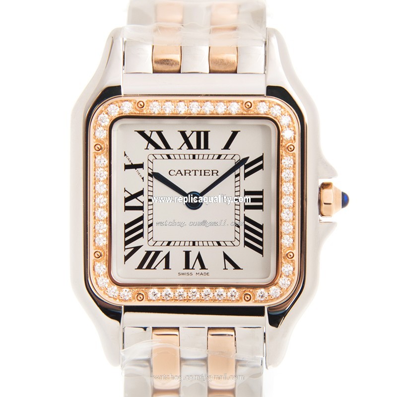 Cartier PANTHeRE DE CARTIER W3PN0007 Quartz 18kt Rose Gold & Steel White
