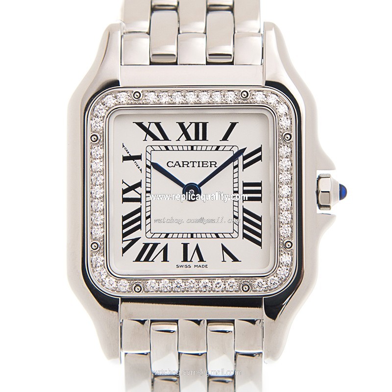 Cartier PANTHeRE DE CARTIER W4PN0008 Quartz Stainless Steel & Diamonds White
