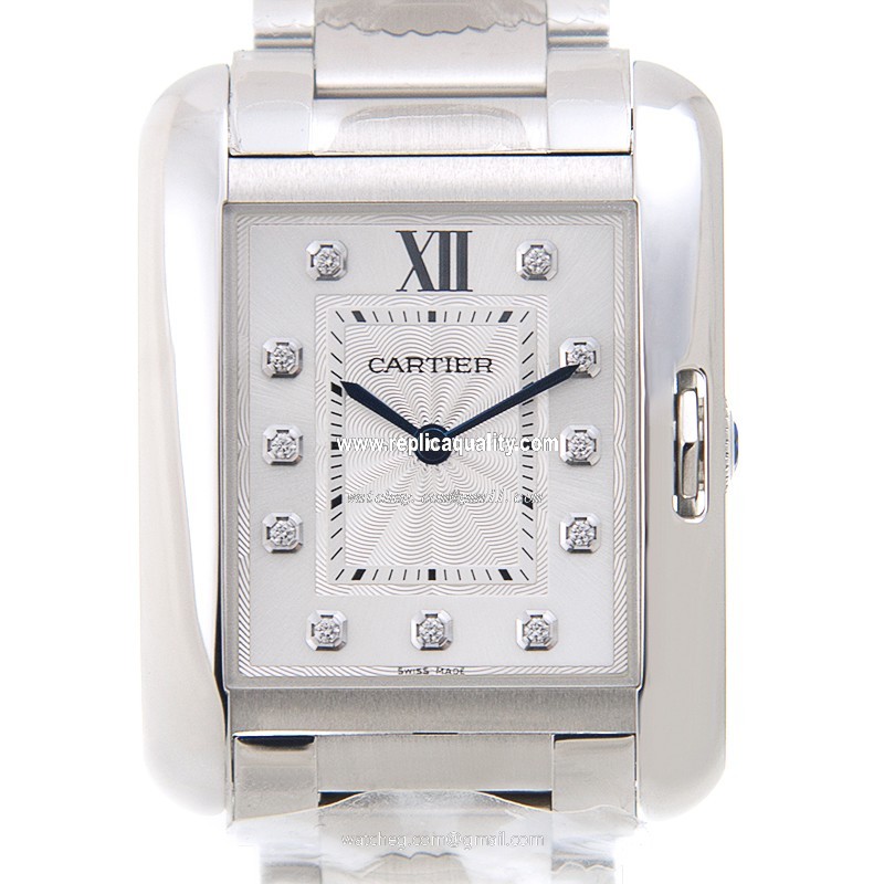 Cartier TANK W4TA0004 Quartz Stainless Steel Silver