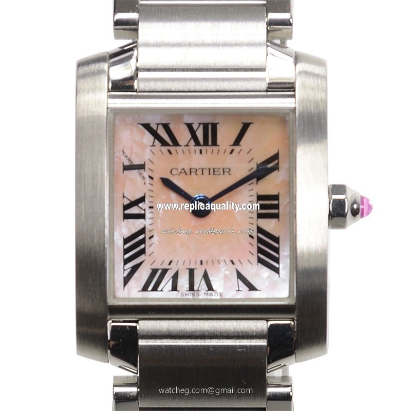 Cartier TANK W51028Q3 Quartz Stainless Steel Pink