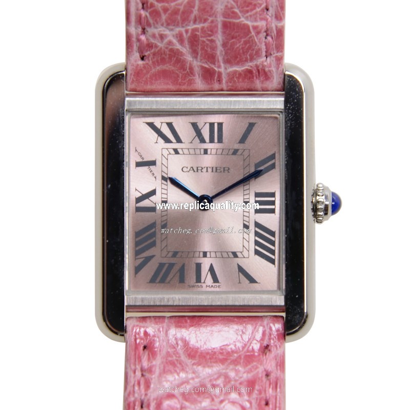 Cartier TANK W5200000 Quartz Stainless Steel Pink