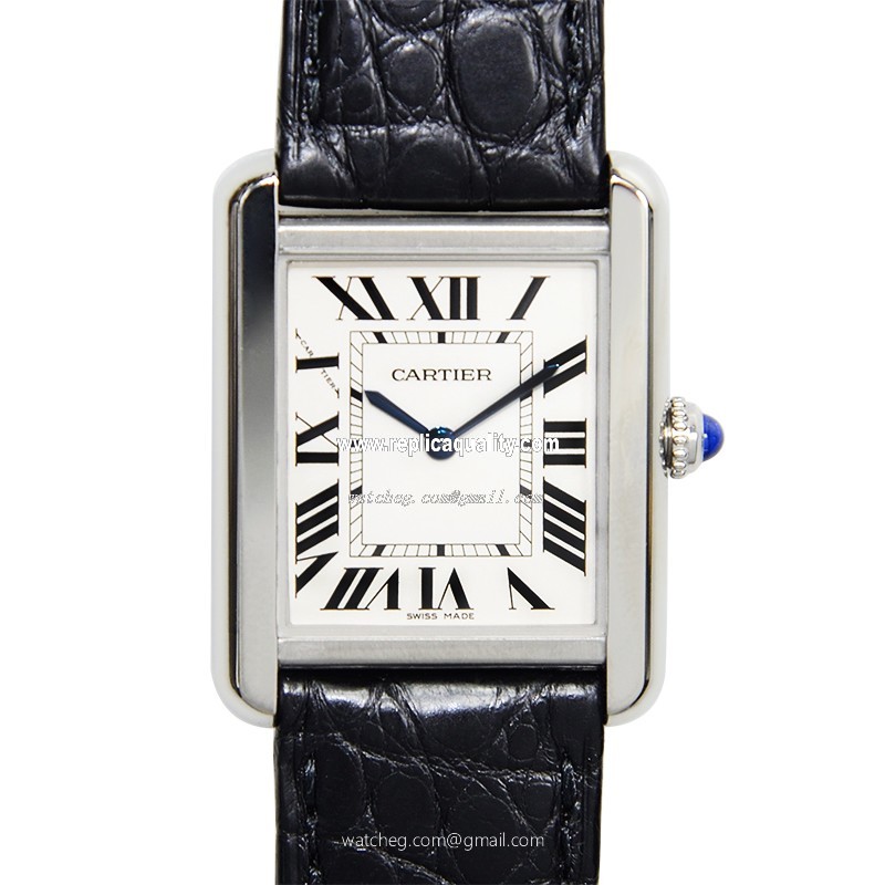 Cartier TANK W5200005 Quartz Stainless Steel Silver