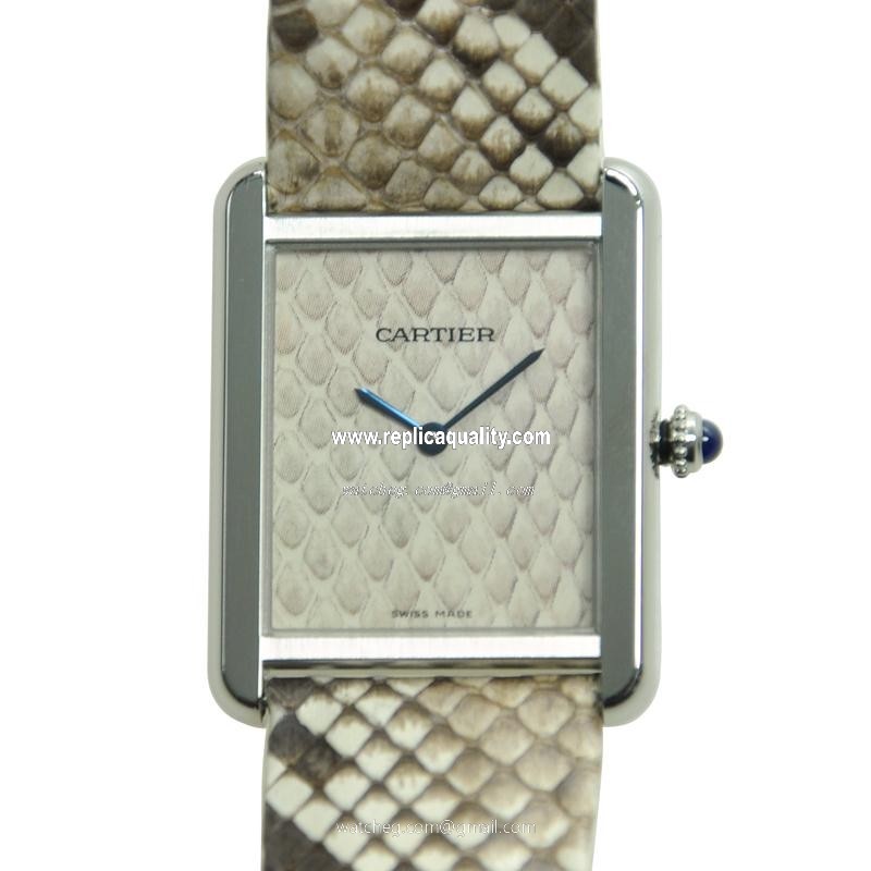 Cartier TANK W5200021 Quartz Stainless Steel Gray