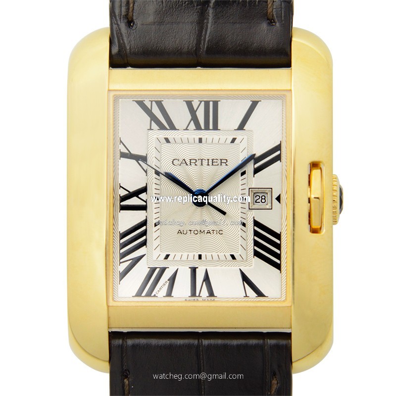 Cartier TANK W5310030 Automatic 18kt Gold & Steel Silver