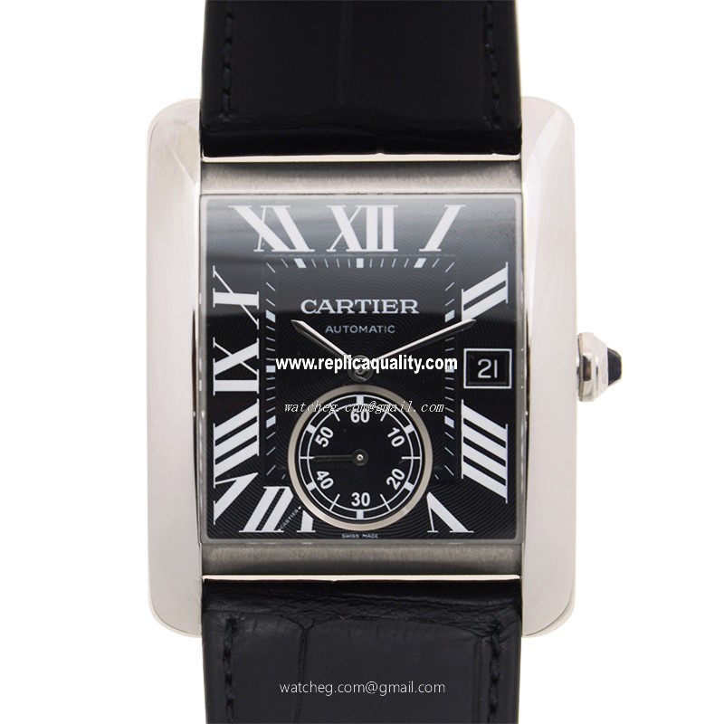 Cartier TANK W5330004 Automatic Stainless Steel Black