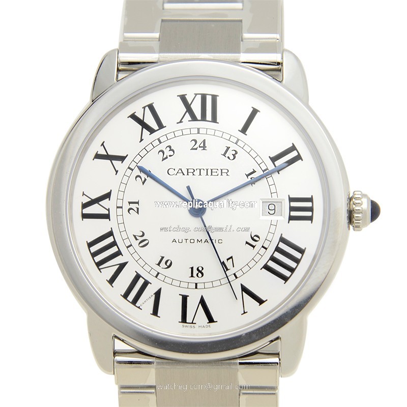 Cartier RONDE SOLO DE CARTIER W6701011 Automatic Stainless Steel Silvery & White