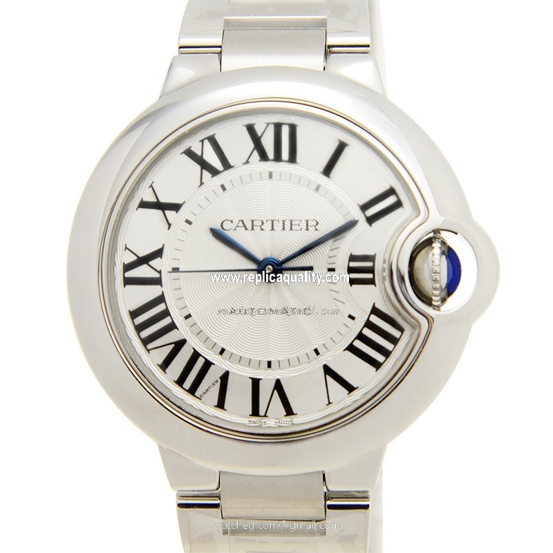 Cartier BALLON BLEU W6920071 Automatic Stainless Steel Silvery & White