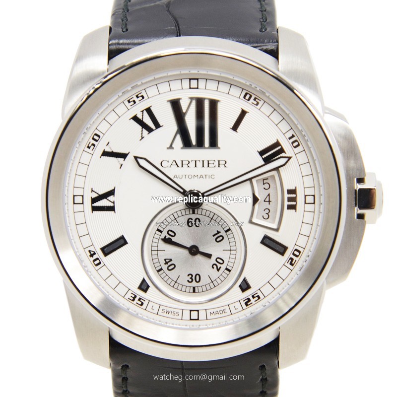 Cartier CALIBRE DE CARTIER W7100037 Automatic Stainless Steel Silvery & White
