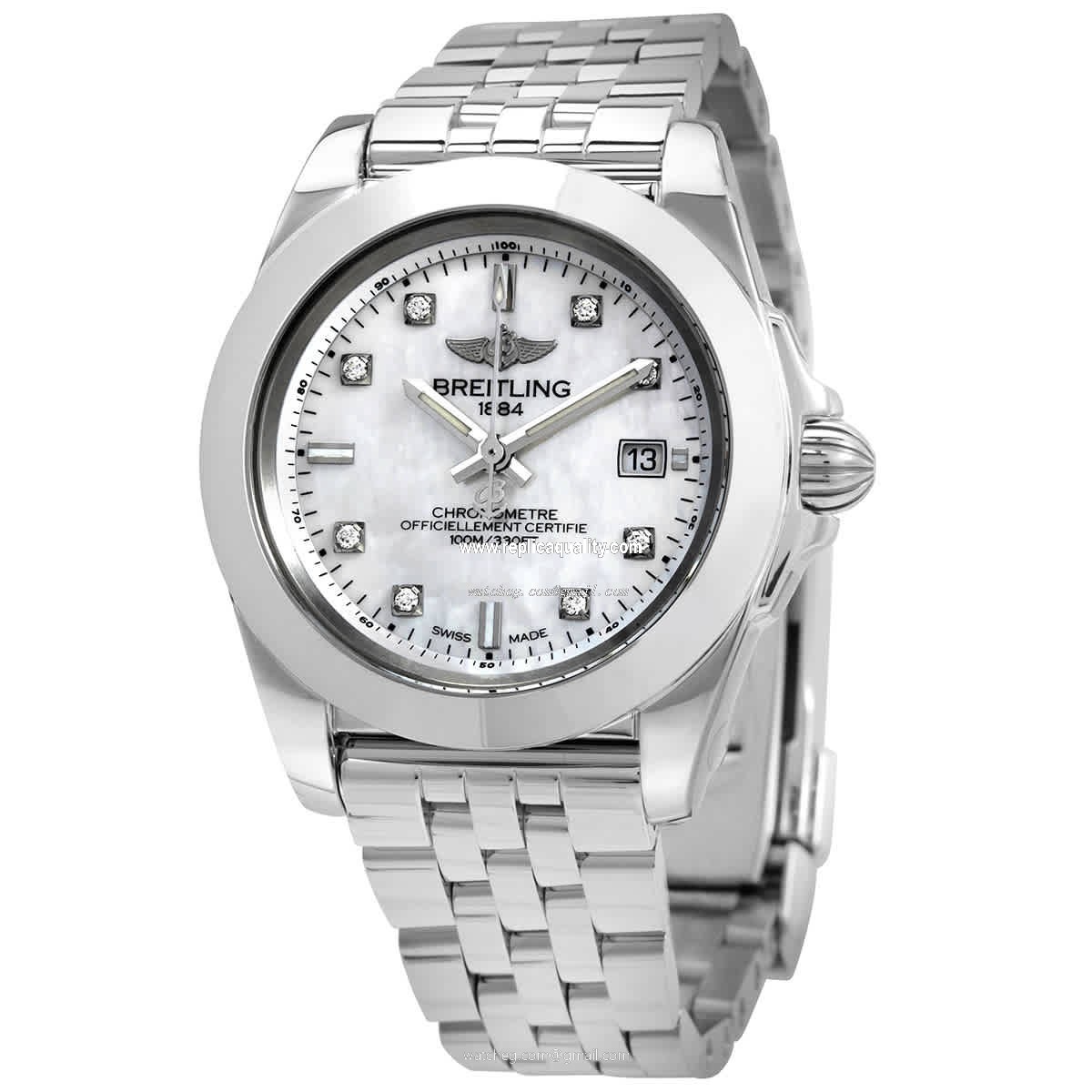 Breitling GALACTIC W71330121A1A1 Quartz Stainless Steel White