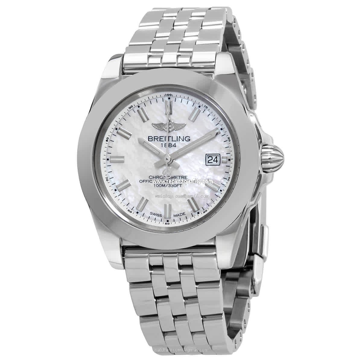 Breitling GALACTIC W71330121A2A1 Quartz Stainless Steel White