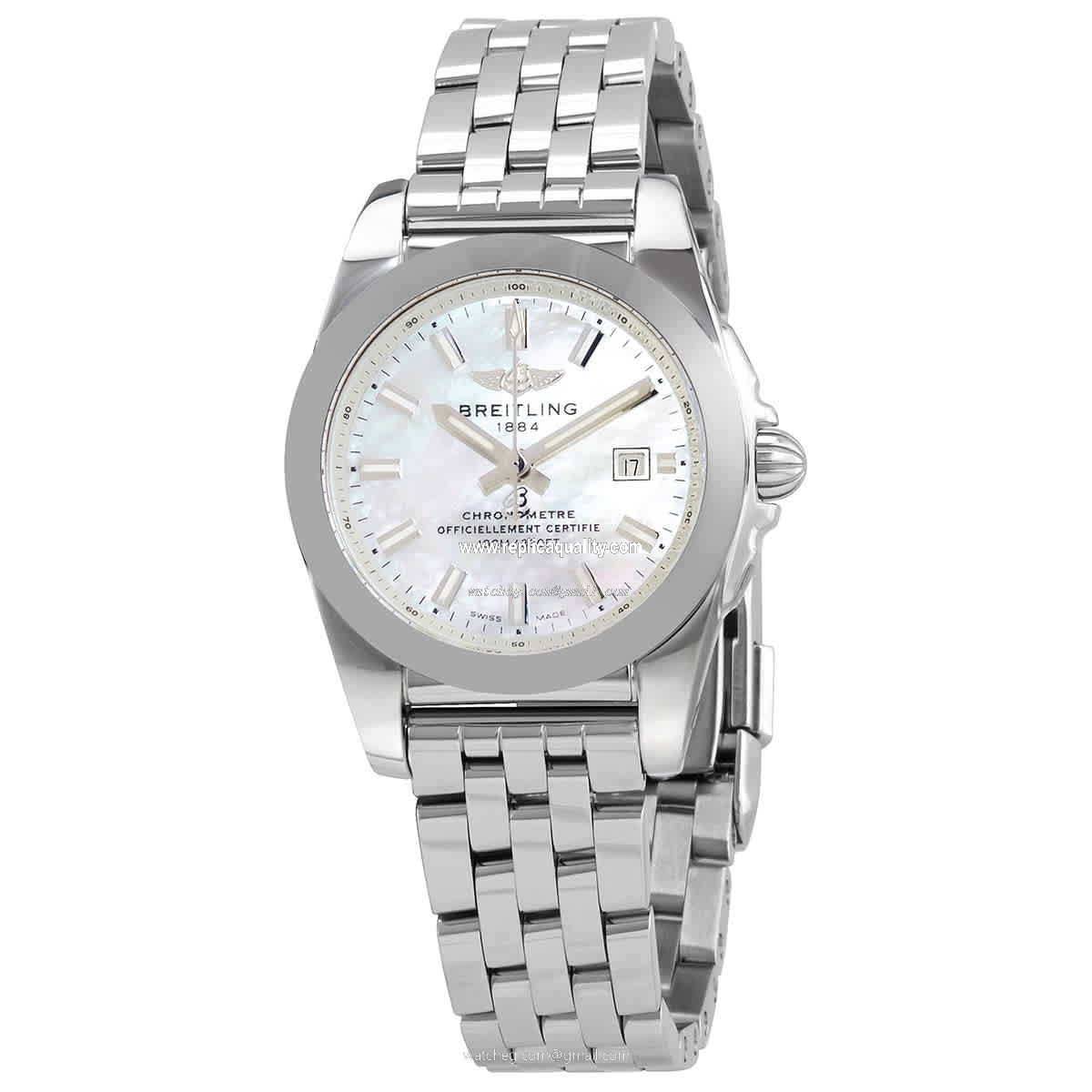 Breitling GALACTIC W72348121A1A1 Quartz Stainless Steel White