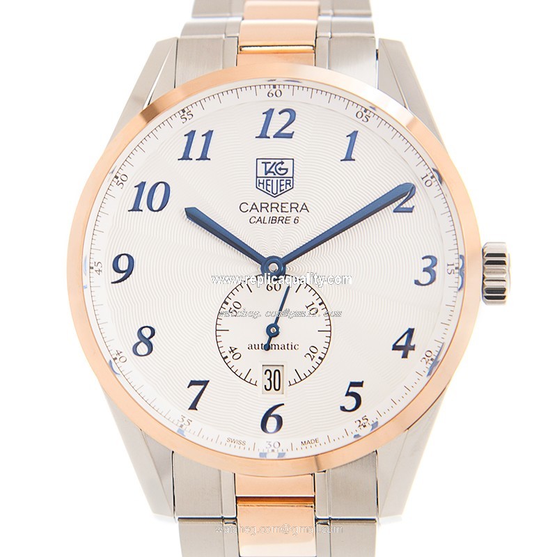 Tag Heuer TAG HEUER CARRERA WAS2153-BD0734 Automatic 18kt Rose Gold & Steel White