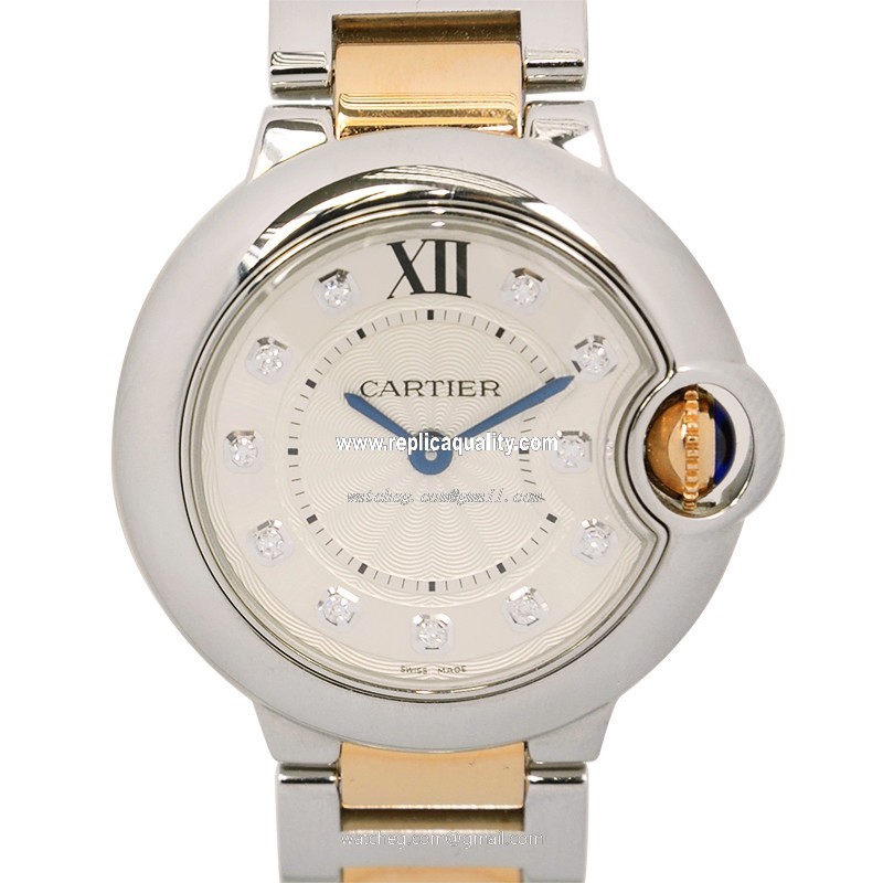 Cartier BALLON BLEU WE902030 Quartz Stainless Steel Silver