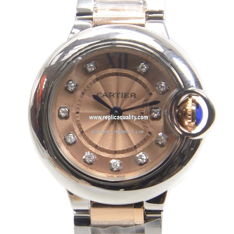 Cartier BALLON BLEU WE902052 Quartz Stainless Steel Pink