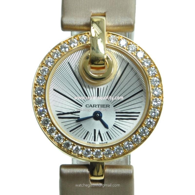 Cartier CAPTIVE DE CARTIER WG600006 Quartz 18kt Rose Gold & Diamonds Silver