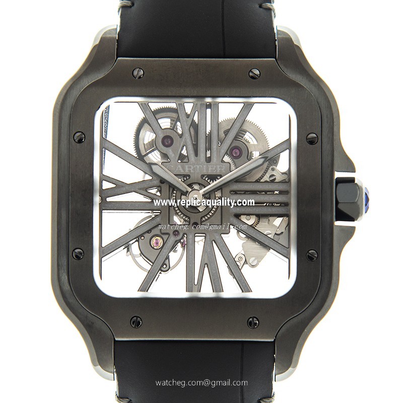 Cartier SANTOS WHSA0009 Manual Wind Stainless Steel Transparent