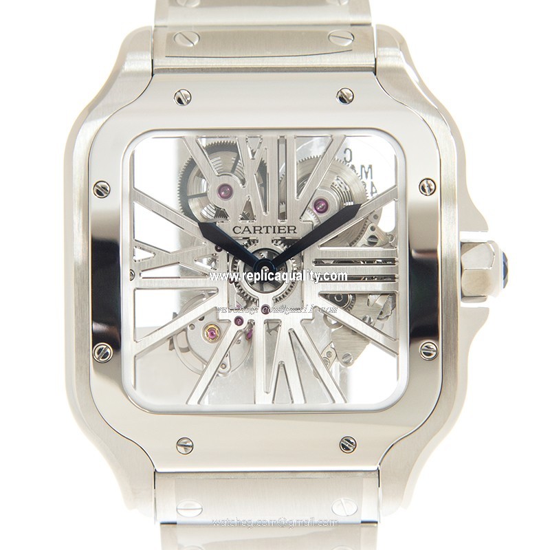 Cartier SANTOS WHSA0015 Manual Wind Stainless Steel Transparent
