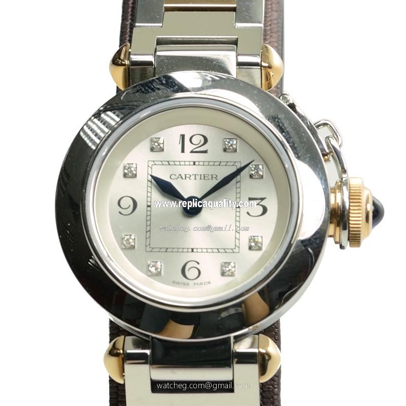 Cartier PASHA DE CARTIER WJ124020 Quartz Stainless Steel Silver