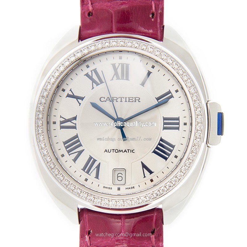 Cartier CLe DE CARTIER WJCL0014 Automatic 18kt White Gold & Diamond Silver