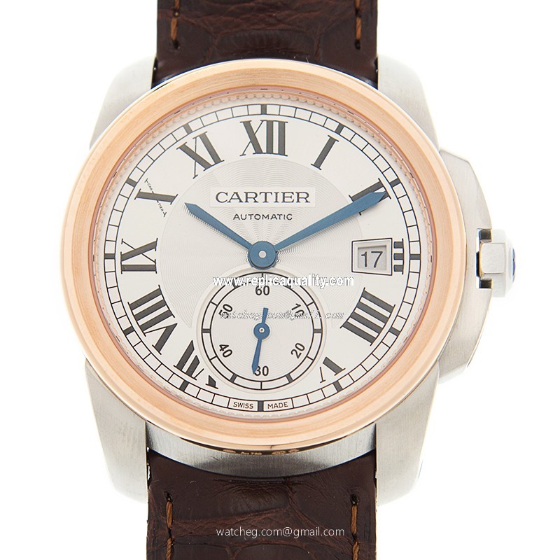 Cartier CALIBRE DE CARTIER WSCA0002 Automatic 18kt Rose Gold Silver