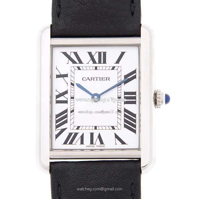 Cartier TANK WSTA0028 Quartz Stainless Steel White