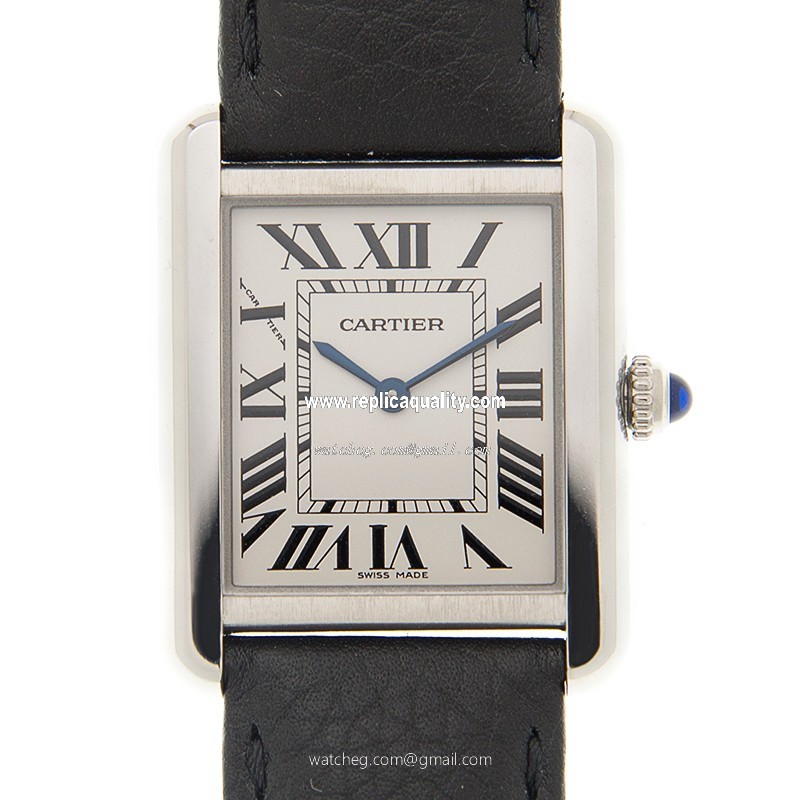 Cartier TANK WSTA0030 Quartz Stainless Steel White