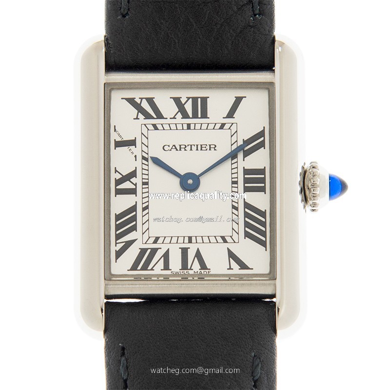 Cartier TANK WSTA0042 Quartz Stainless Steel White