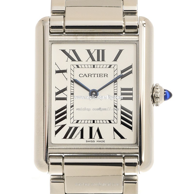 Cartier TANK WSTA0052 Quartz Stainless Steel Silver