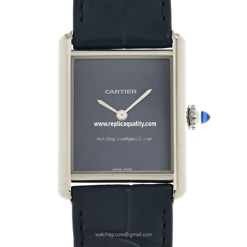 Cartier TANK WSTA0055 Quartz Stainless Steel Blue