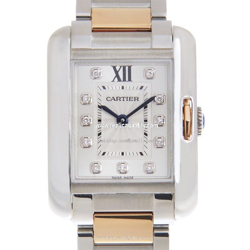 Cartier TANK WT100024 Quartz Stainless Steel Silver