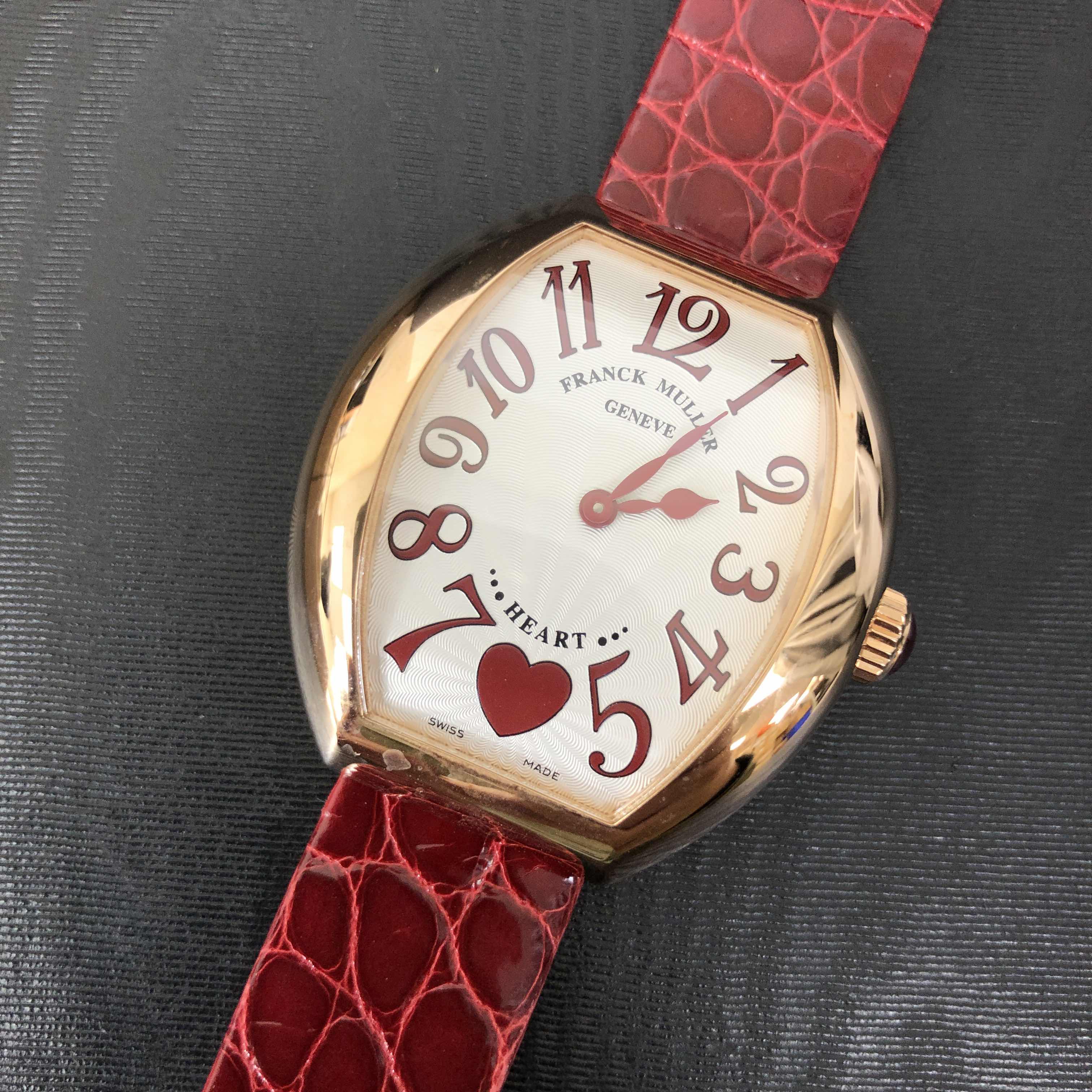 Franck Muller 5002 M QZ C 6H (5N)-RED STRAP 5