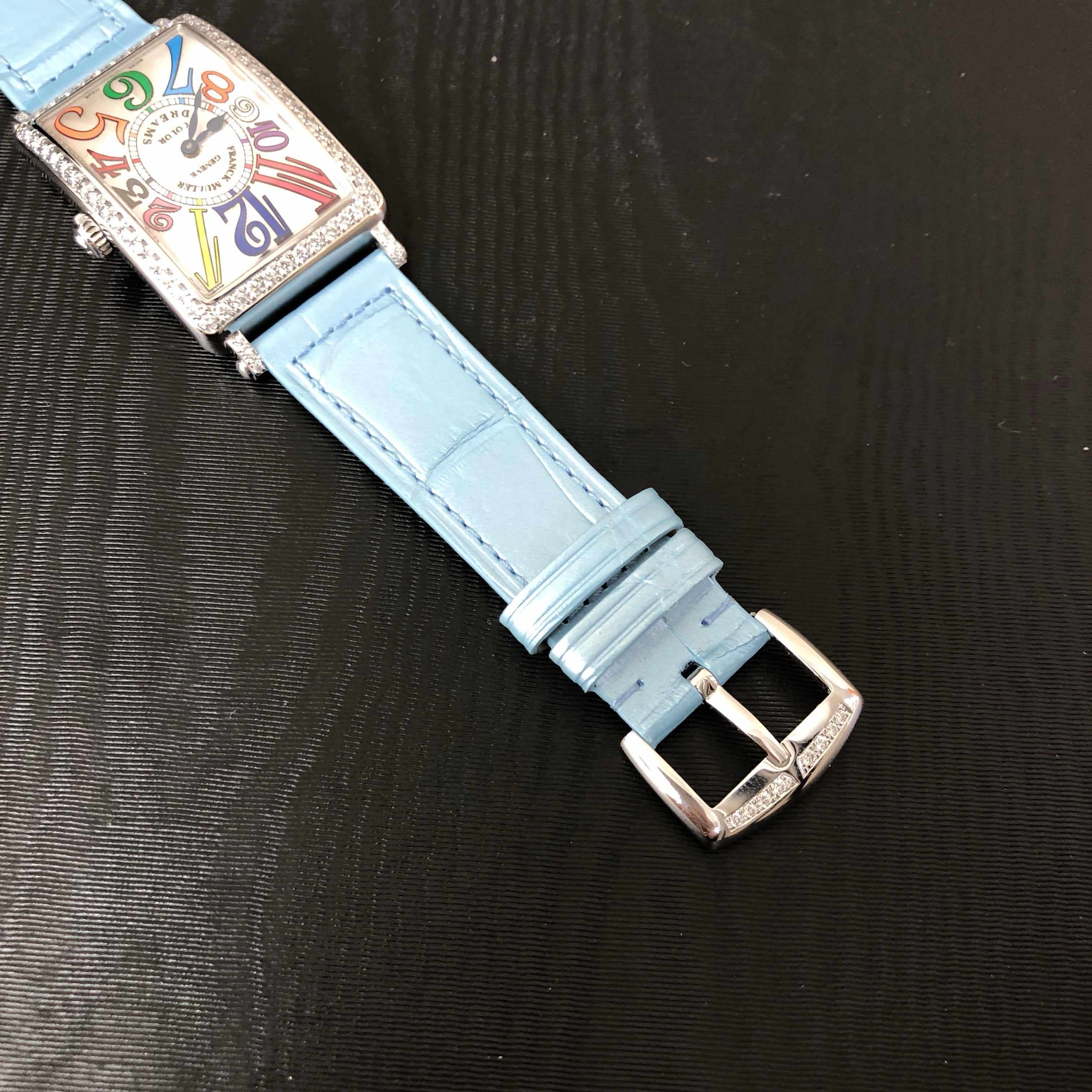 Franck Muller 952 QZ COL DRM D 1R (AC) - BABY BLUE STRAP 7