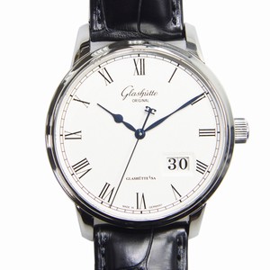 Glashutte SENATOR PANORAMA DATE 100-03-32-42-04 Automatic Stainless Steel Silver & White