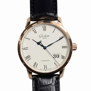 Glashutte SENATOR PANORAMA DATE 100-03-32-45-04 Automatic 18kt Rose Gold Silver